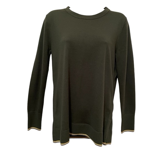 Banana Republic Women’s 100% Merino Wool Sweater Crew Neck Green Small Soft - Picture 1 of 8